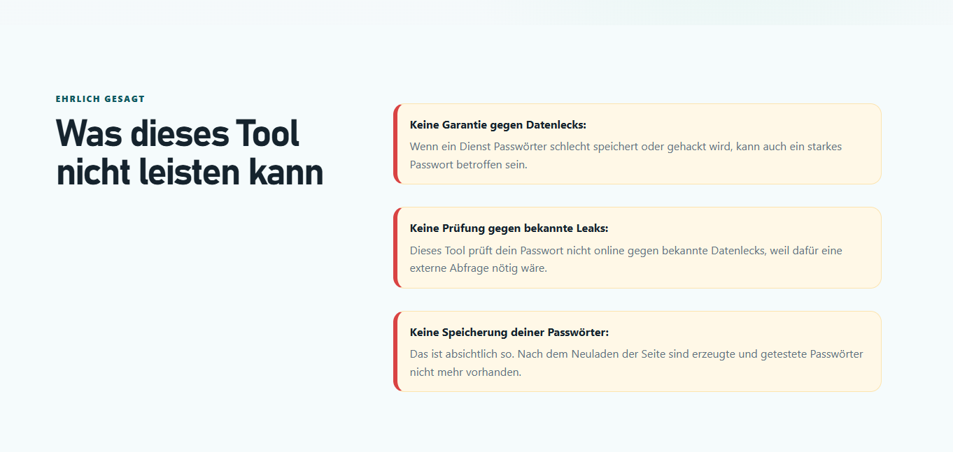 Vorschau zu FWT Passwortgenerator